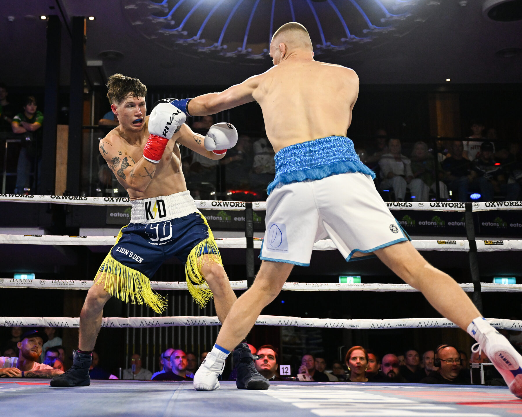 Dan defending against the ropes